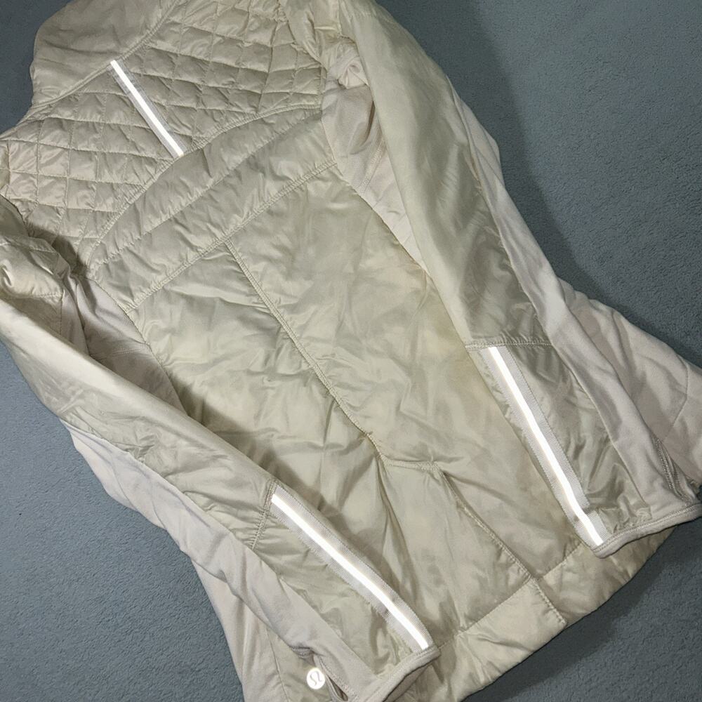 Lululemon Goose Down Jacket Womens 4 What the Fluff 800 Fill Quilted Running - Picture 8 of 16
